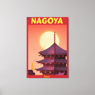 Nagoya, Japan Vintage Travel Poster Leinwanddruck