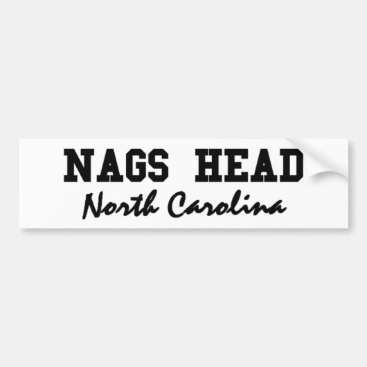 Nags-HauptNorth Carolina Autoaufkleber (Vorne)