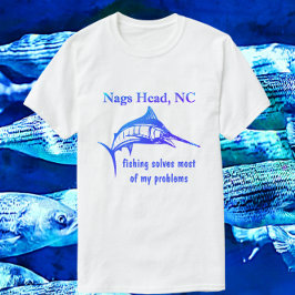 Nags Head NC Handsome Blue Sportfish T - Shirt