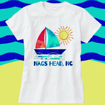 Nags Head NC Hübsch Watercolor Sailboat
