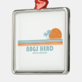 Nags Head North Carolina Sun Palm Trees Ornament Aus Metall (Links)