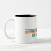 Nags Head North Carolina Sun Palm Trees Zweifarbige Tasse (Links)