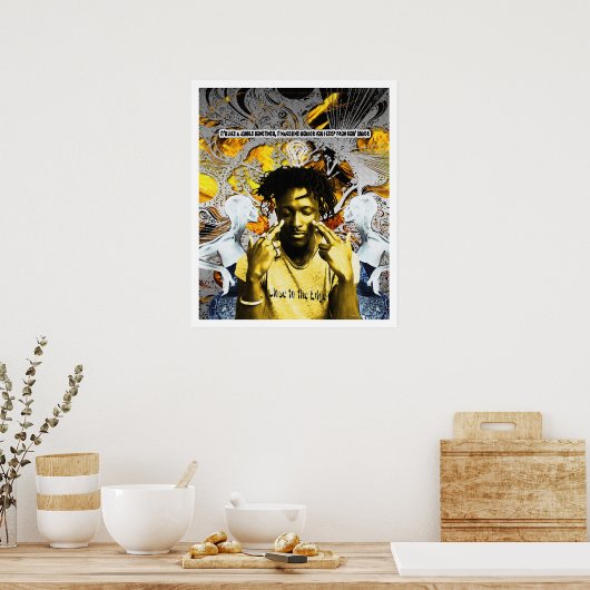 Nah an der Kante Poster (Küche)