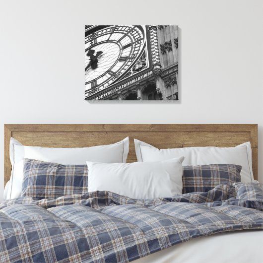Nah auf Big Ben in Schwarzweiß Leinwanddruck (Insitu (Schlafzimmer))
