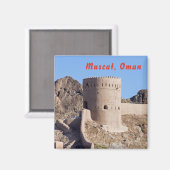 Nah auf einem Uhrturm in der alten Muscat - Muscat Magnet (Vorderseite/Rückseite)