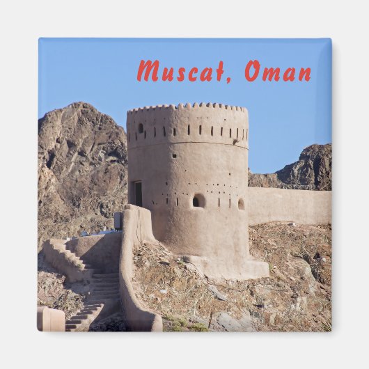Nah auf einem Uhrturm in der alten Muscat - Muscat Magnet (Vorne)