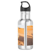 Nah auf lustigem Kamel in der Wüste Oman Wahiba Edelstahlflasche (Rückseite)