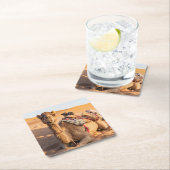 Nah auf lustigem Kamel in der Wüste Oman Wahiba Rechteckiger Pappuntersetzer (Vor Ort)