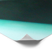 Nah aufwärts: türkisfarbenes Interieur der 50er Ja Poster (Ecke)