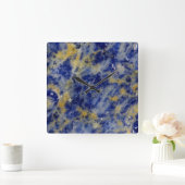 Nah aus einem Blue Sodalite Quadratische Wanduhr (Zuhause)