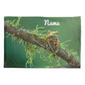 Nah aus einem Mit Augen Baumfrosch Kissenbezug (Rückseite)