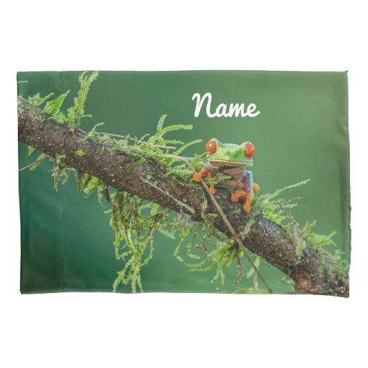 Nah aus einem Mit Augen Baumfrosch Kissenbezug (Vorderseite)