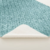 Nah aus grün gestricktem Hintergrund. Sherpadecke (3/4)