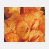 Nah aus saftig, knusprig, Pommes frites auf schwar Fleecedecke (Vorderseite (Horizontal))