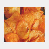Nah aus saftig, knusprig, Pommes frites auf schwar Fleecedecke (Vorderseite (Horizontal))