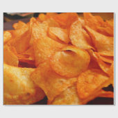 Nah aus saftig, knusprig, Pommes frites auf schwar Geschenkpapier (Flach)