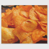 Nah aus saftig, knusprig, Pommes frites auf schwar Geschenkpapier (Flach)