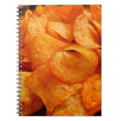 Nah aus saftig, knusprig, Pommes frites auf schwar Notizblock (Vorderseite)