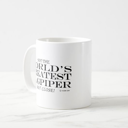 Nah beste Bagpiper Kaffeetasse (Vorderseite Links)