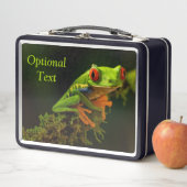 Nah, bestehend aus einem Red Mit Augen Tree Frog # Metall Brotdose (Beispiel)