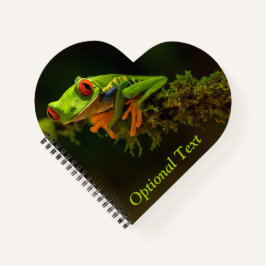 Nah, bestehend aus einem Red Mit Augen Tree Frog # Notizblock