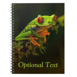 Nah, bestehend aus einem Red Mit Augen Tree Frog # Notizblock
