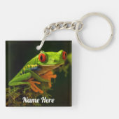 Nah, bestehend aus einem Red Mit Augen Tree Frog # Schlüsselanhänger (Rückseite)