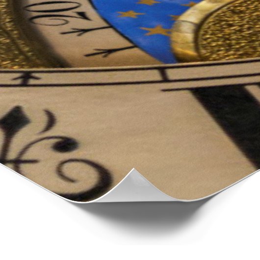 Nah eine alte Uhr, Deutschland Poster (Ecke)