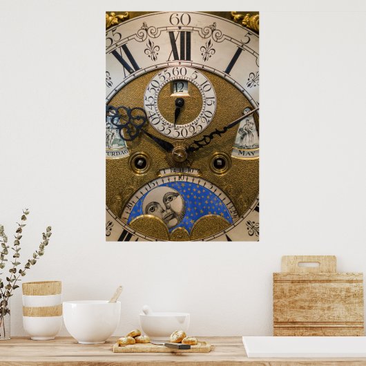 Nah eine alte Uhr, Deutschland Poster (Küche)