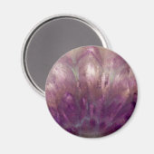 Nah eines lila Amethyst Magnet (Vorderseite/Rückseite)