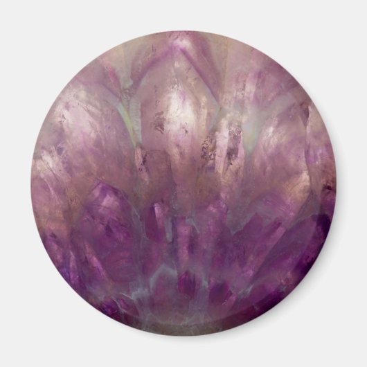 Nah eines lila Amethyst Magnet (Vorne)