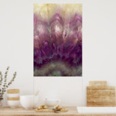 Nah eines lila Amethyst Poster (Küche)