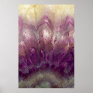 Nah eines lila Amethyst Poster