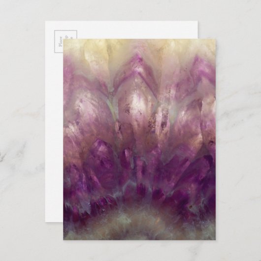 Nah eines lila Amethyst Postkarte (Vorne/Hinten)