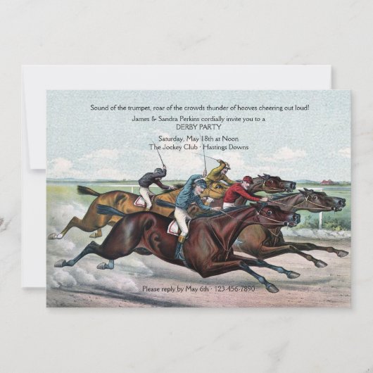 Nah Finish Derby Einladung (Vorderseite)