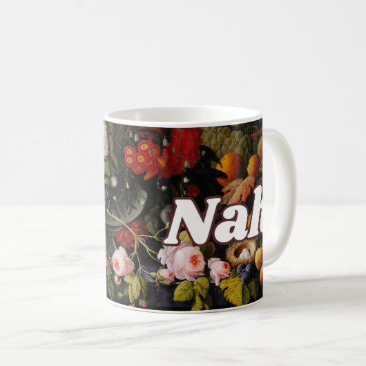Nah. -Floral Kaffeetasse (VorderseiteRechts)