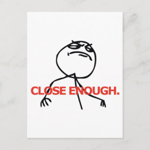 Nah genug. postkarte