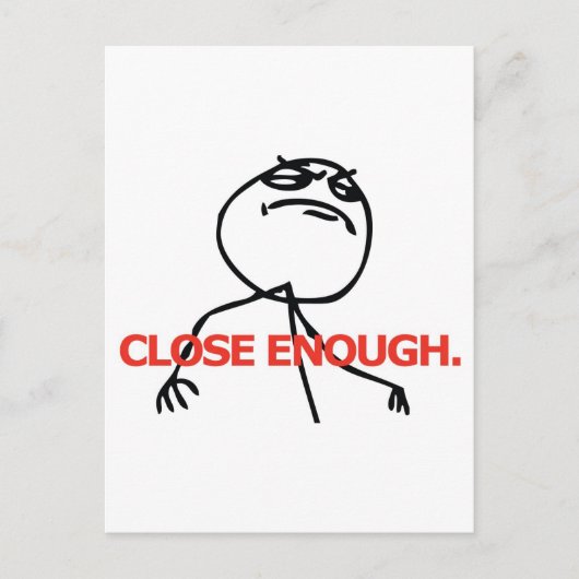 Nah genug. postkarte (Vorderseite)