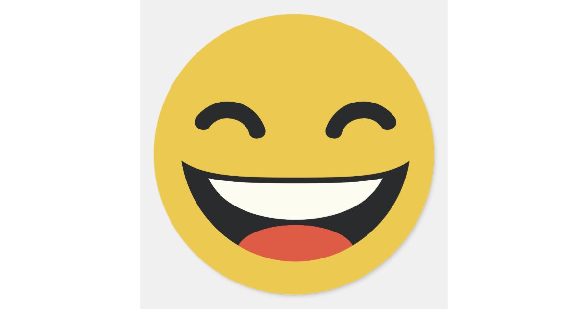  Nah  Ihre Augen die emoji  lachen Runder Aufkleber Zazzle de