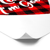 Nah Im Good Heart Red Plaid Funny Adult Anti Vale  Poster (Ecke)