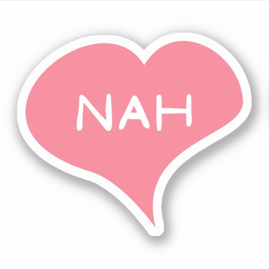 NAH Liebe Heart Vinyl Sticker (Vorderseite)