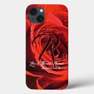 Nah mit Rote Rose Phone Case - Elegantes Blumenmus