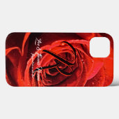 Nah mit Rote Rose Phone Case - Elegantes Blumenmus (Rückseite (Horizontal))
