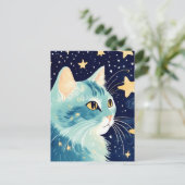 Nah mit Sternen im Hintergrund Postkarte (Stehend Vorderseite)