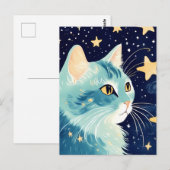 Nah mit Sternen im Hintergrund Postkarte (Vorne/Hinten)