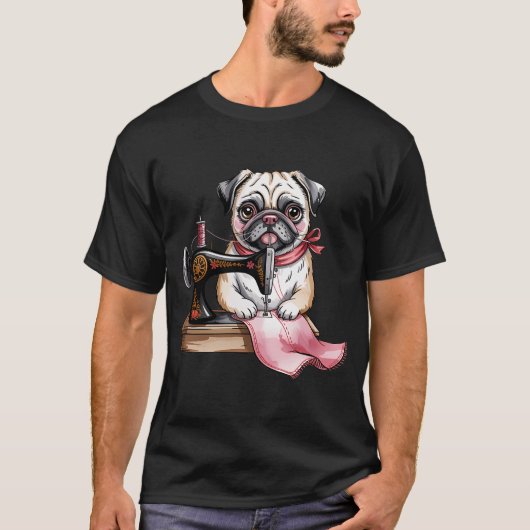 Näh-Mops T-Shirt (Vorderseite)
