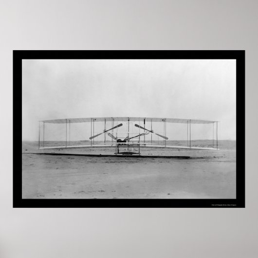 Nah-oben Blick auf das Flugzeug eines Wright Broth Poster (Vorne)