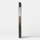 Nah-oben Elegantes Leder: Texturiertes Muster Case-Mate iPhone Hülle (Rückseite / Links)