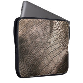 Nah-oben Elegantes Leder: Texturiertes Muster Laptopschutzhülle (Vorne Rechts)