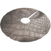 Nah-oben Elegantes Leder: Texturiertes Muster Polyester Weihnachtsbaumdecke (Schrägansicht)